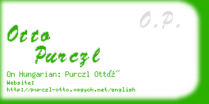 otto purczl business card